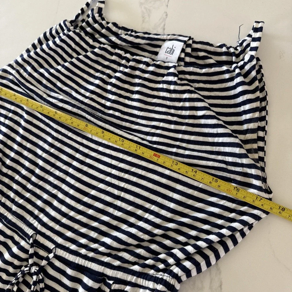 CAbi 5105 Boat Striped Maxi dress, blue/white‎ Sz Small, nautical, coastal
